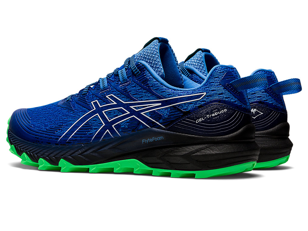 Men's Asics Gel-Trabuco 10 Trail Running Shoes Blue / White | 2457-BCGOT