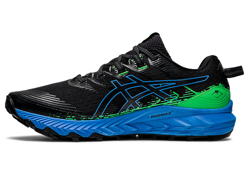 Men's Asics Gel-Trabuco 10 Trail Running Shoes Black / Blue | 2697-PRDHY