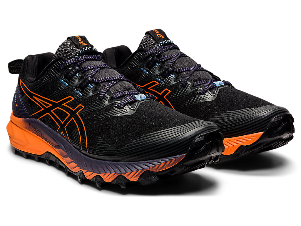 Men's Asics Gel-Trabuco 10 Trail Running Shoes Black / Orange | 9406-GWMOU