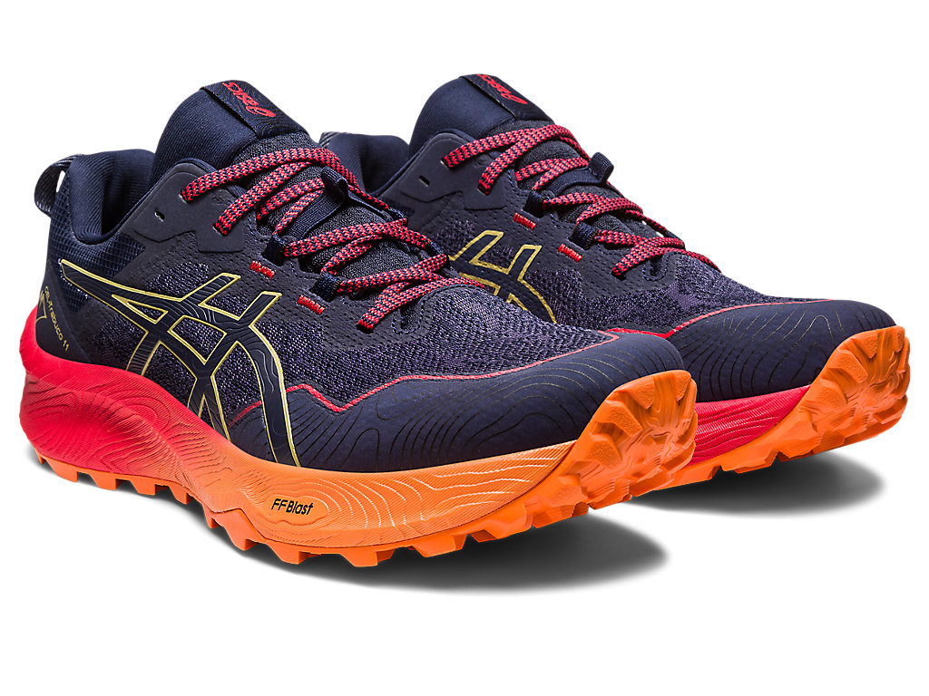 Men's Asics Gel-Trabuco 11 Trail Running Shoes Indigo Blue / Olive | 5407-FUVTD