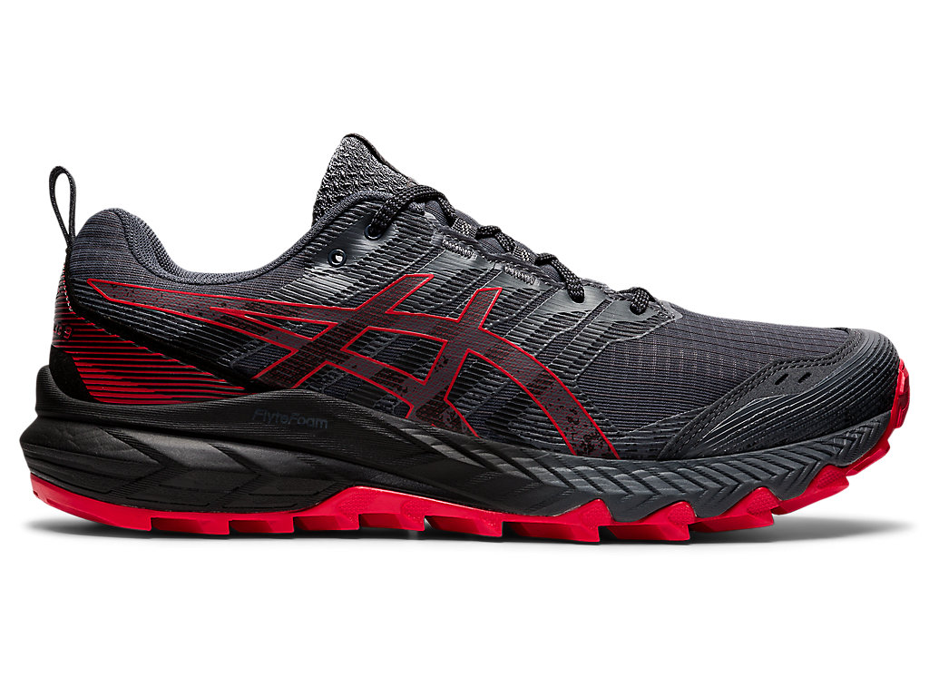 Men\'s Asics Gel-Trabuco 9 Trail Running Shoes Grey / Red | 5148-HFXEK