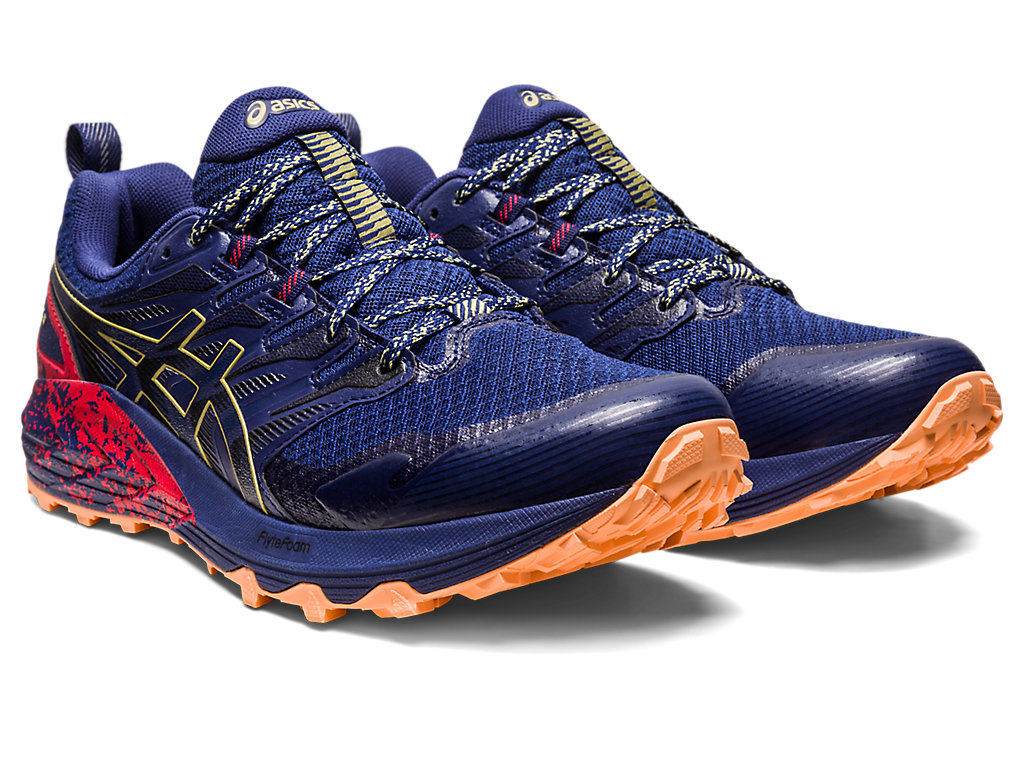 Men's Asics Gel-Trabuco Terra Trail Running Shoes Indigo Blue / Olive | 0293-LUEFX