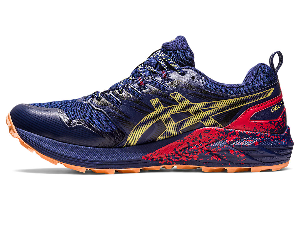 Men's Asics Gel-Trabuco Terra Trail Running Shoes Indigo Blue / Olive | 0293-LUEFX