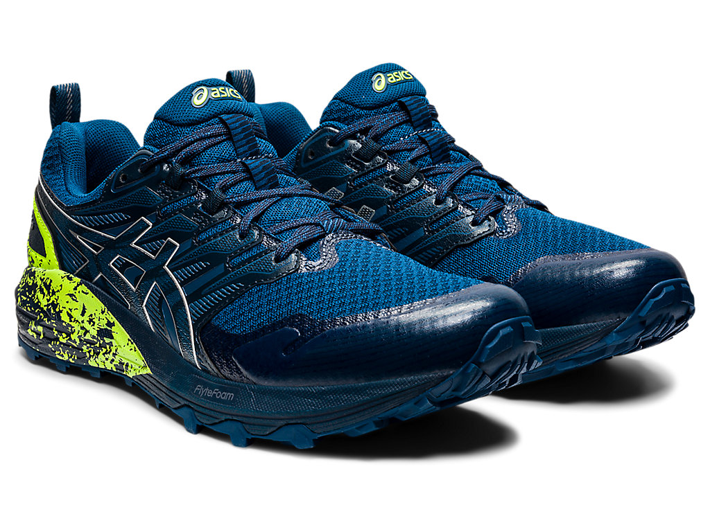 Men's Asics Gel-Trabuco Terra Trail Running Shoes Blue / Silver | 0416-INABC