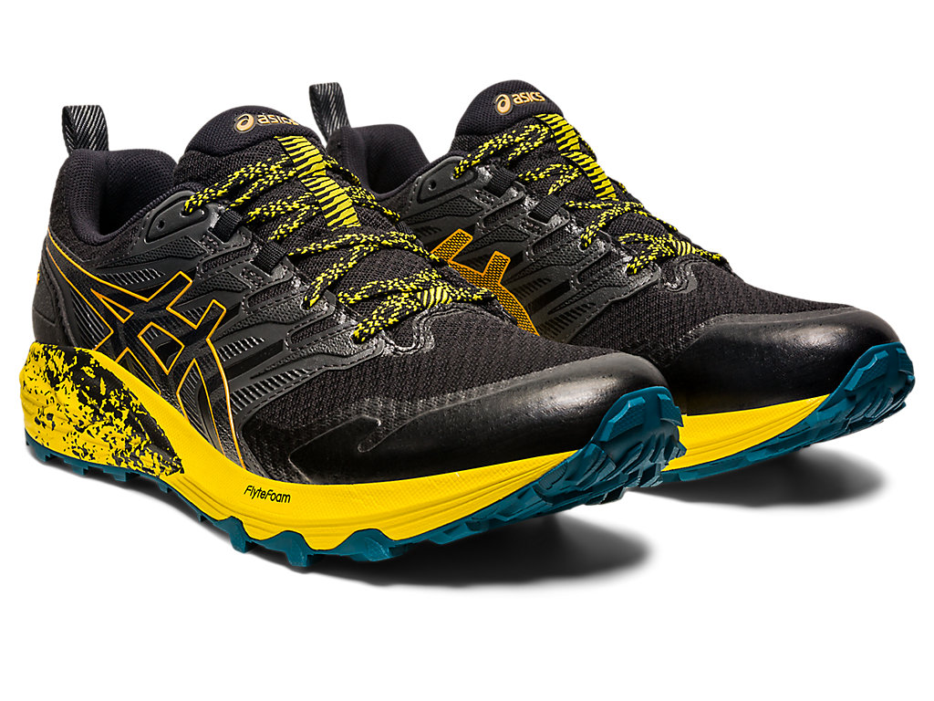 Men's Asics Gel-Trabuco Terra Trail Running Shoes Black / Beige | 7305-AZVKH