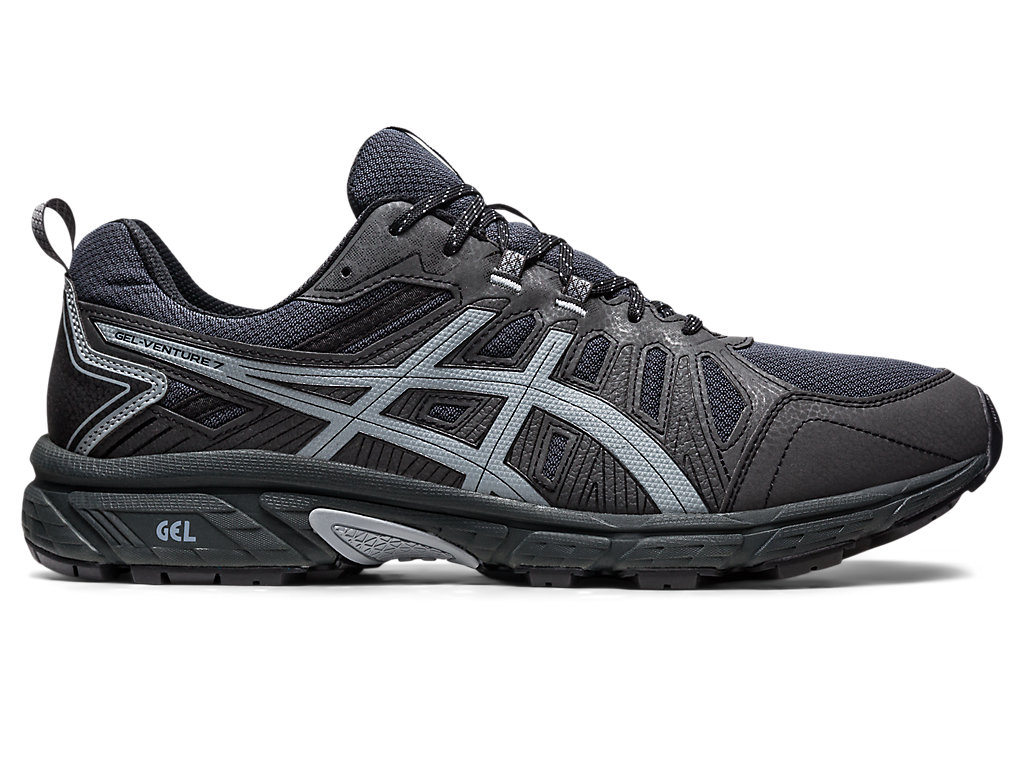 Men\'s Asics Gel-Venture 7 (4E) Trail Running Shoes Deep Grey | 9803-QKOYD