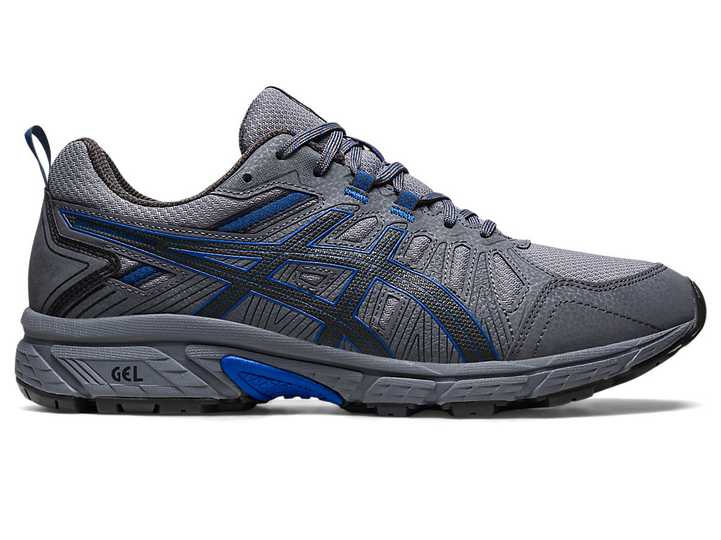 Men\'s Asics Gel-Venture 7 Trail Running Shoes Grey / Deep Grey | 2179-QBMTZ