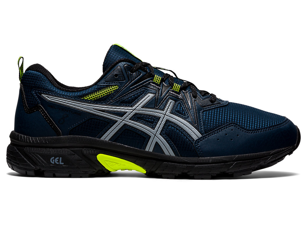 Men\'s Asics Gel-Venture 8 Awl Trail Running Shoes Blue / Yellow | 2479-CMPKF