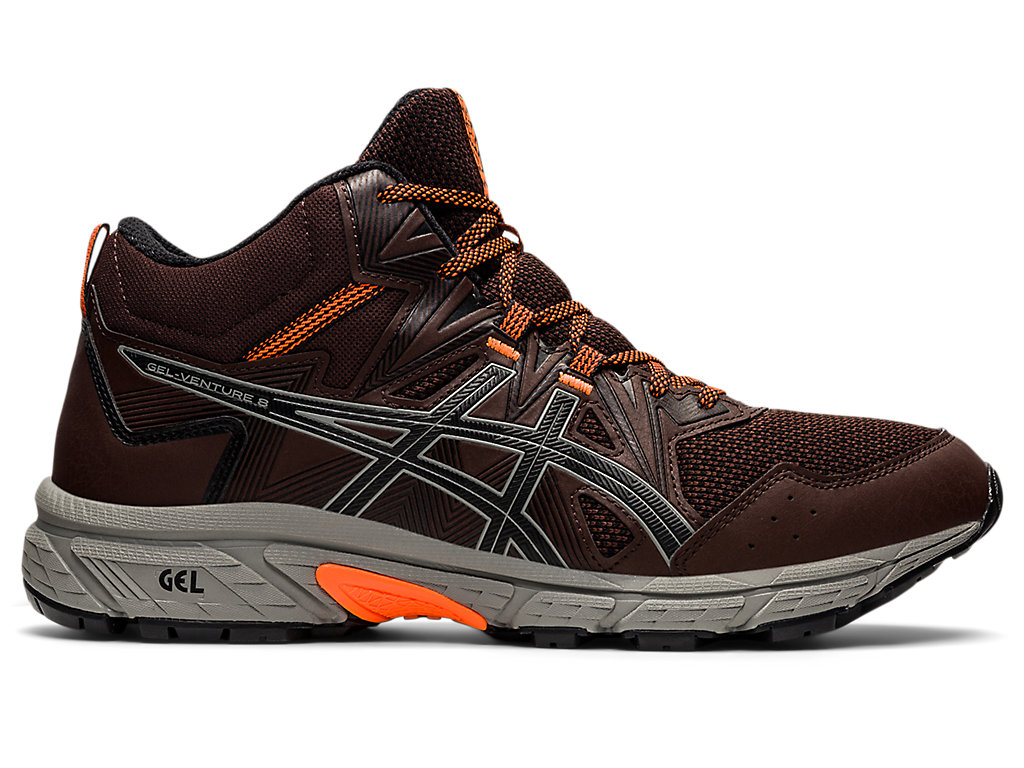 Men\'s Asics Gel-Venture 8 Mt Trail Running Shoes Coffee / Grey | 8492-VHLOK