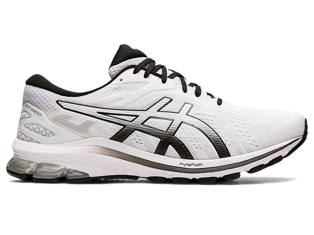 Men\'s Asics Gt-1000 10 Walking Shoes White / Black | 6045-NKFRV