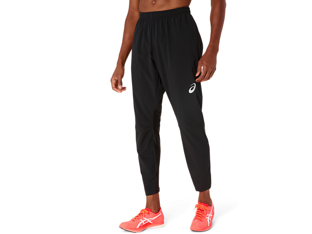 Men's Asics Hybrid Stretch Woven Pants Black | 8123-CFPKW