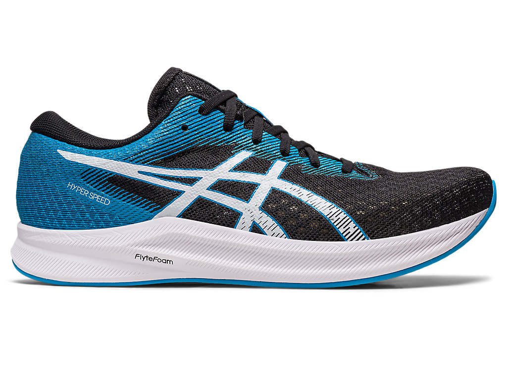 Men\'s Asics Hyper Speed 2 Running Shoes Black / Blue | 2435-WQFZJ