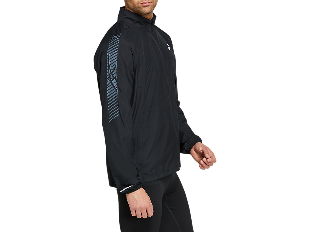 Men's Asics Icon Jackets Black / Grey | 7481-JKOQF