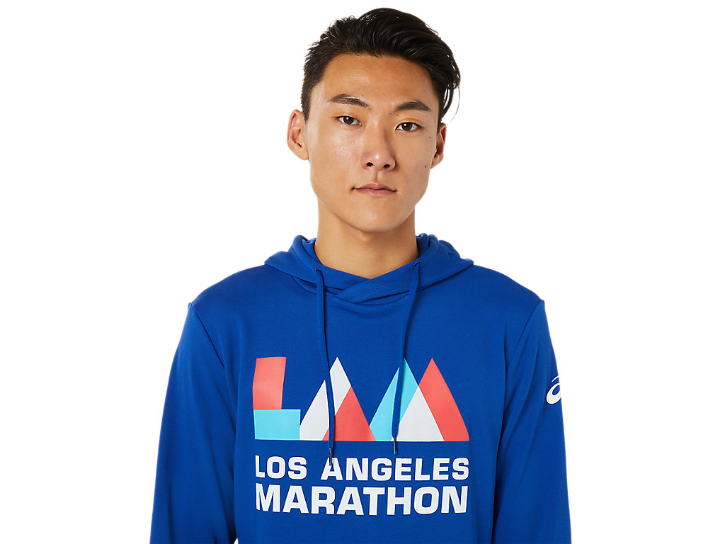 Men's Asics La Hoodie Royal | 8305-ASTVM