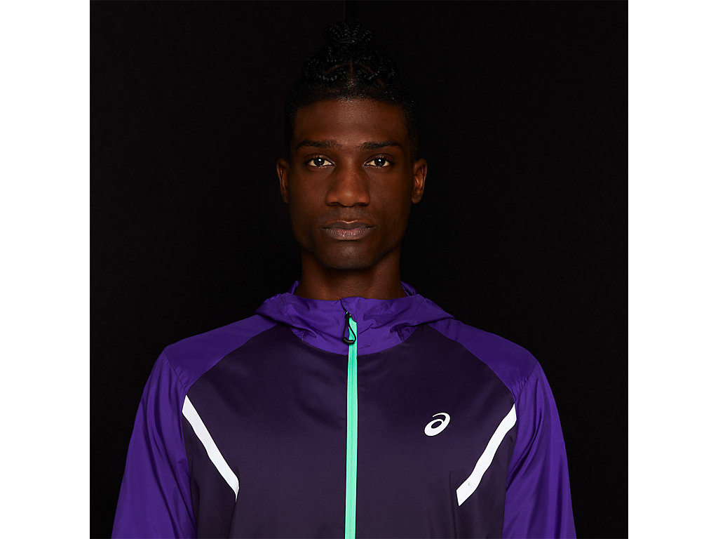 Men's Asics Lite-Show Jackets Purple / Black | 7065-GKZLH