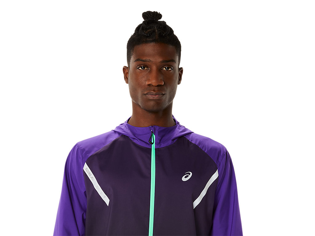 Men's Asics Lite-Show Jackets Purple / Black | 7065-GKZLH