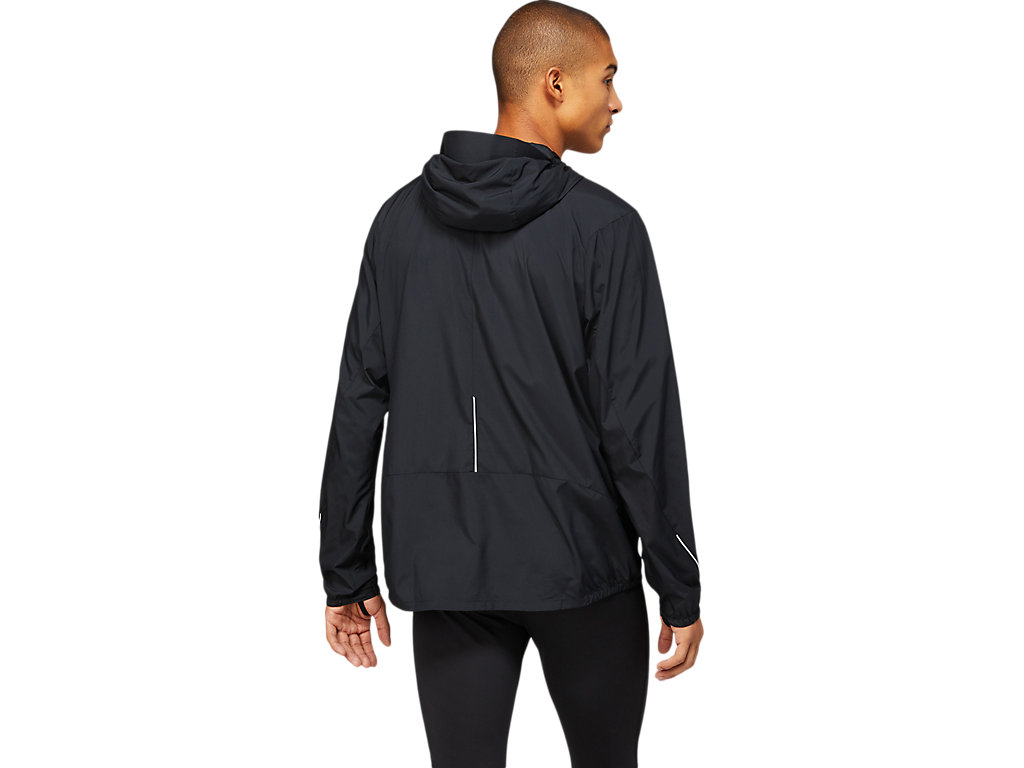 Men's Asics Lite-Show Solid Jackets Black | 2941-WHMXO