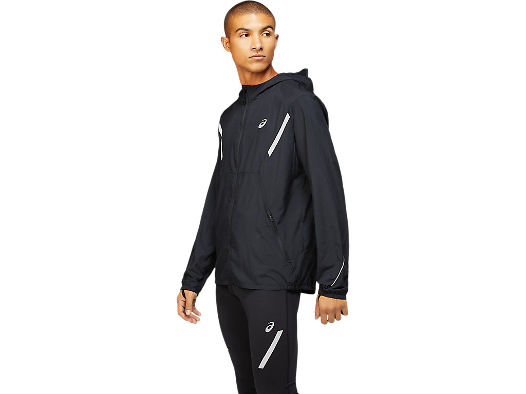 Men's Asics Lite-Show Solid Jackets Black | 2941-WHMXO