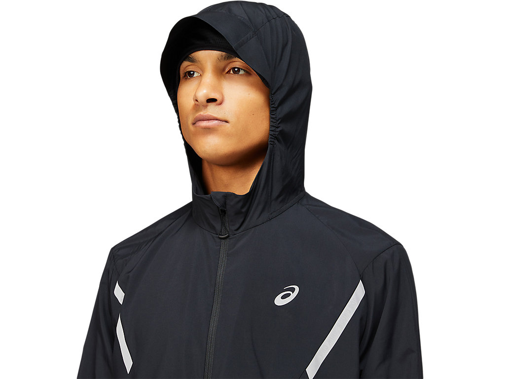 Men's Asics Lite-Show Solid Jackets Black | 2941-WHMXO