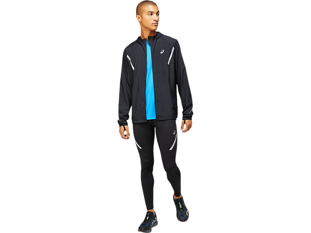 Men's Asics Lite-Show Solid Jackets Black | 2941-WHMXO