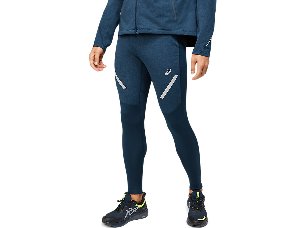 Men\'s Asics Lite-Show Winter Pants Blue | 4579-VPABN