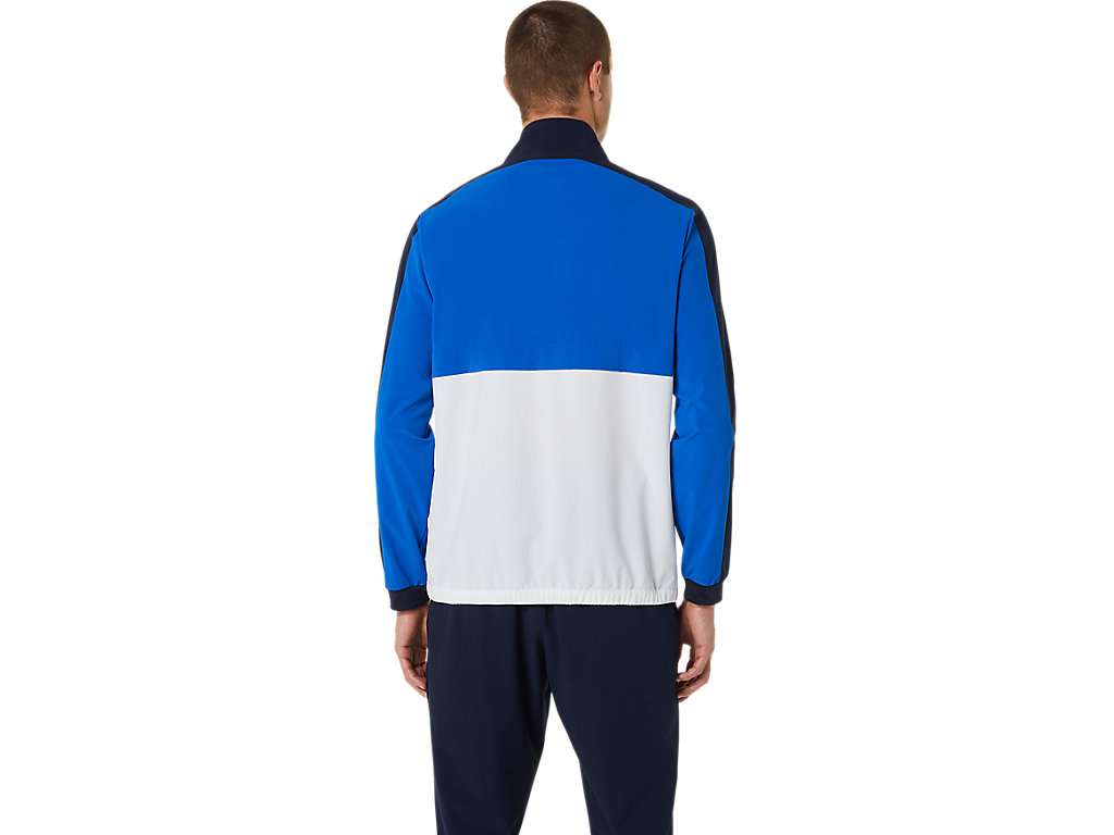 Men's Asics Match Jackets Blue | 5234-IDPWF