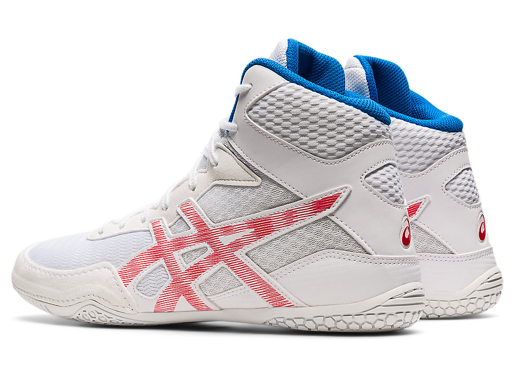 Men's Asics Matcontrol 2 Wrestling Shoes White / Red | 7358-QJIUW