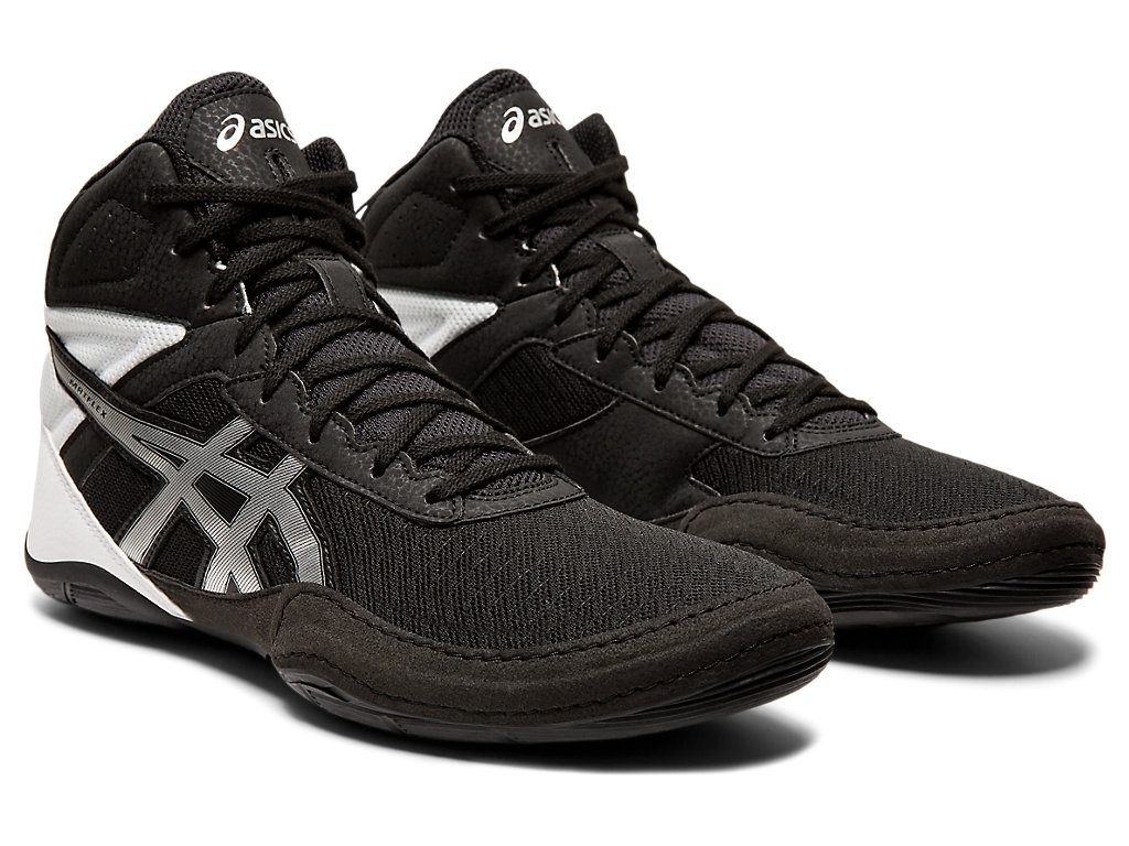 Men's Asics Matflex 6 Wrestling Shoes Black / Silver | 0236-MICNE