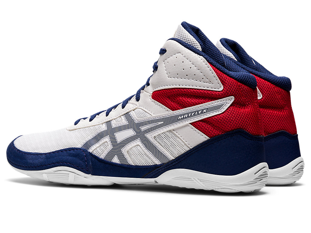 Men's Asics Matflex 6 Wrestling Shoes White / Deep | 5834-GVJMH