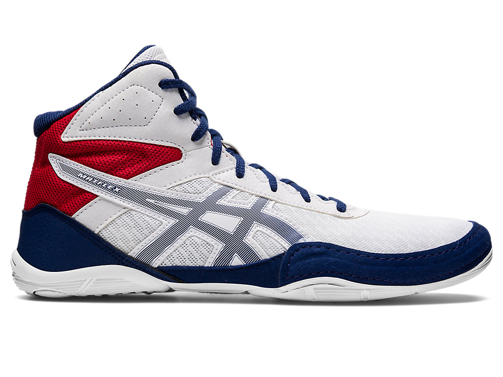 Men\'s Asics Matflex 6 Wrestling Shoes White / Deep | 5834-GVJMH