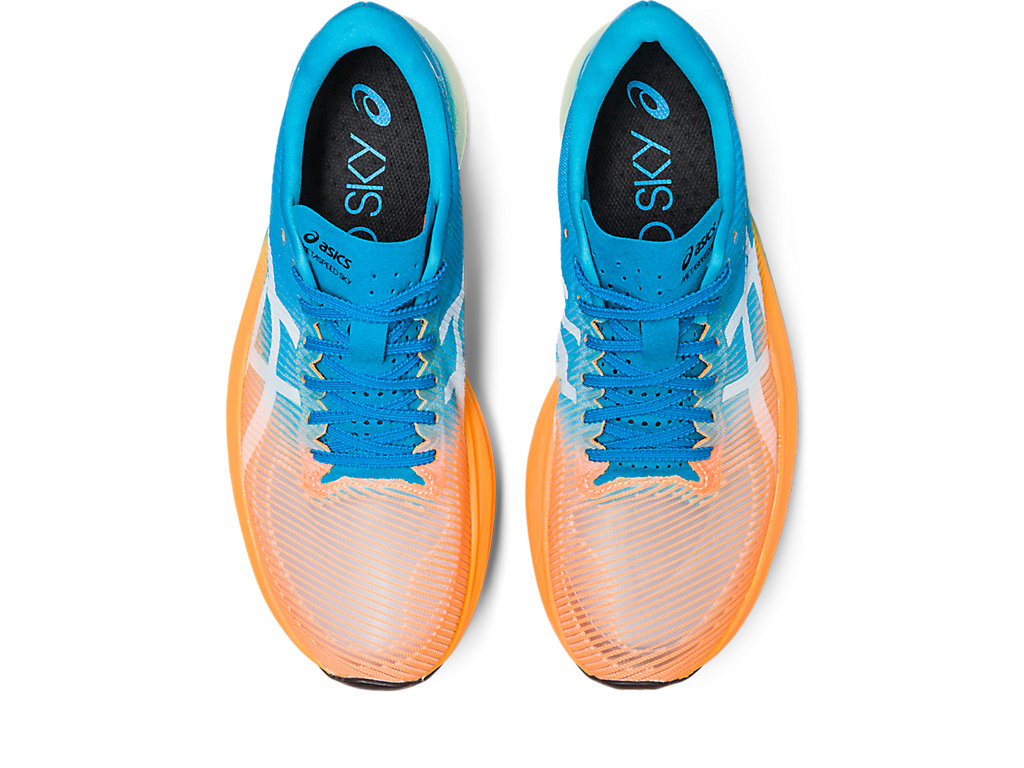 Men's Asics Metaspeed Sky+ Running Shoes Orange / Blue | 0632-IWMUG