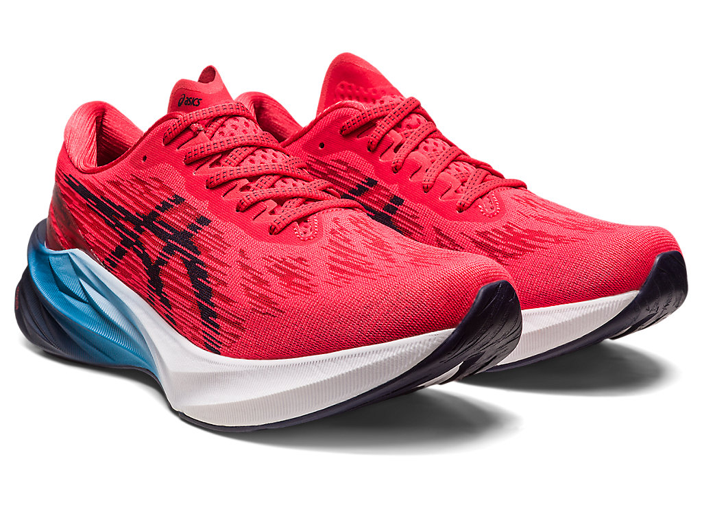 Men's Asics Novablast 3 Running Shoes Red | 1283-UGAJN