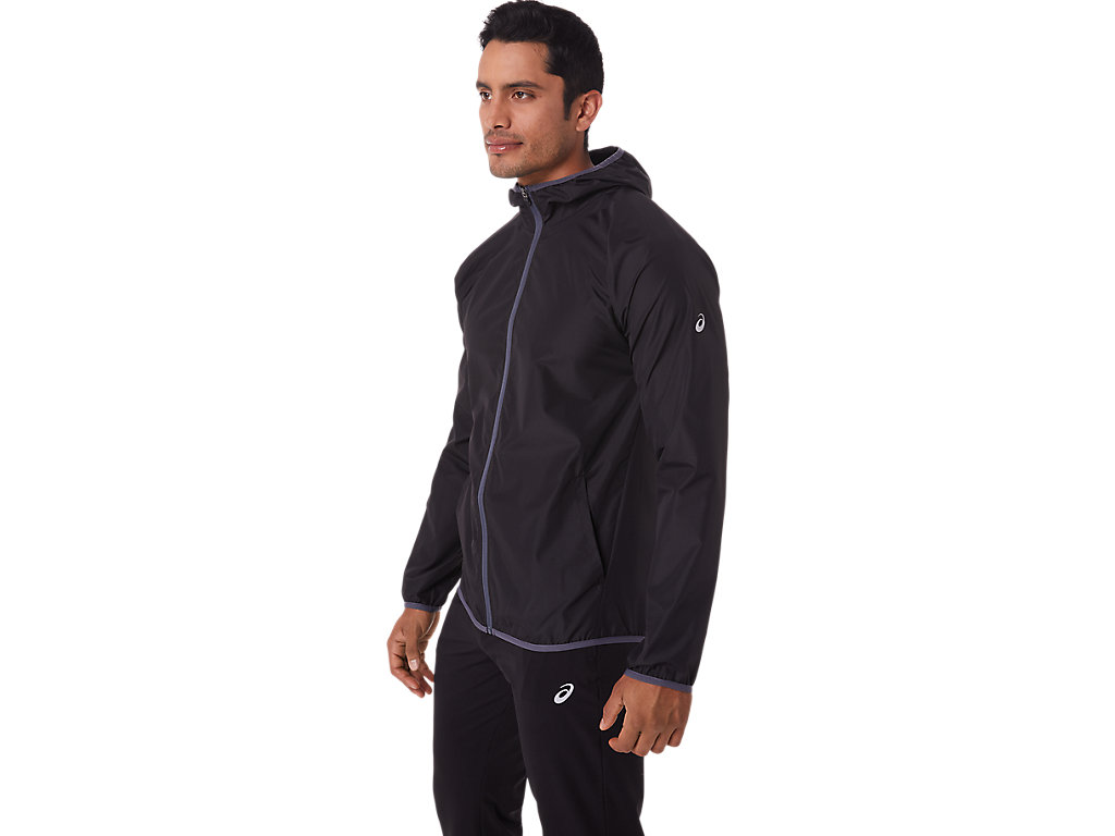 Men's Asics Packable Jackets Black | 7213-BMKYC