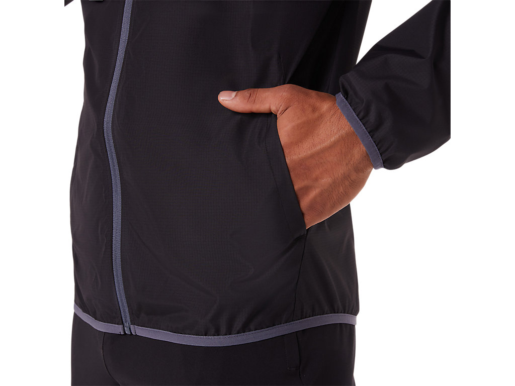 Men's Asics Packable Jackets Black | 7213-BMKYC