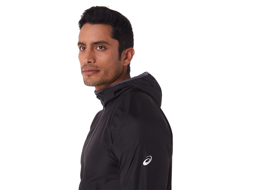 Men's Asics Packable Jackets Black | 7213-BMKYC