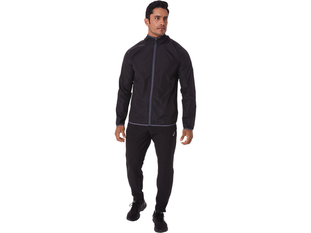 Men's Asics Packable Jackets Black | 7213-BMKYC