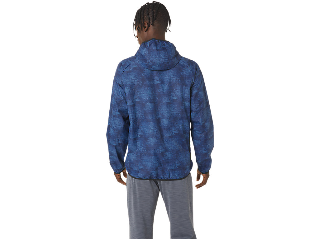 Men's Asics Packable Jackets Blue / Black | 3406-NTUXP