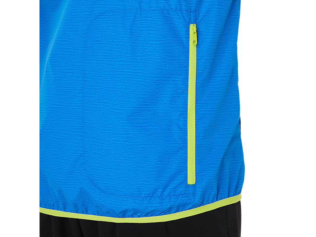 Men's Asics Packable Jackets Blue / Light Green | 2075-OMWRI