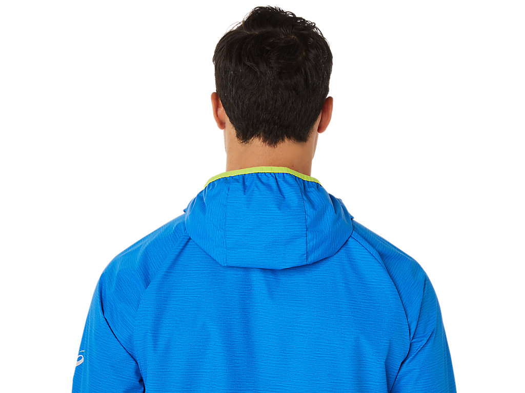 Men's Asics Packable Jackets Blue / Light Green | 2075-OMWRI