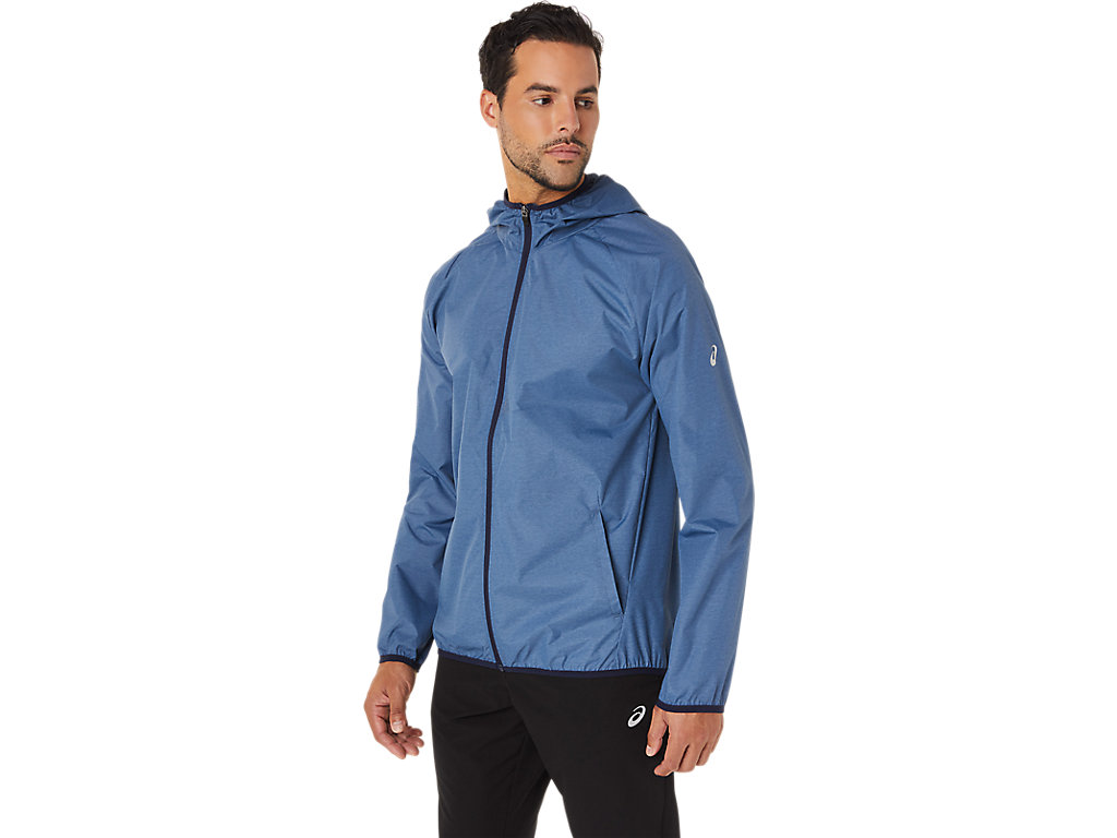 Men's Asics Packable Jackets Blue / Navy | 3872-PHCZL