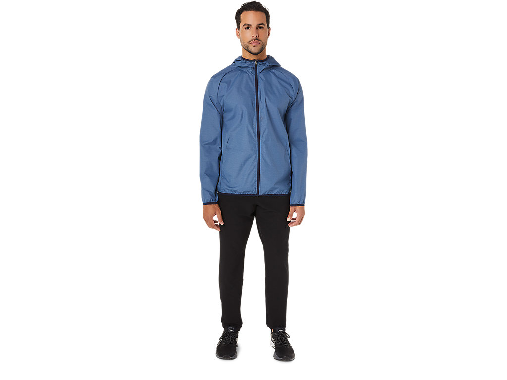 Men's Asics Packable Jackets Blue / Navy | 3872-PHCZL