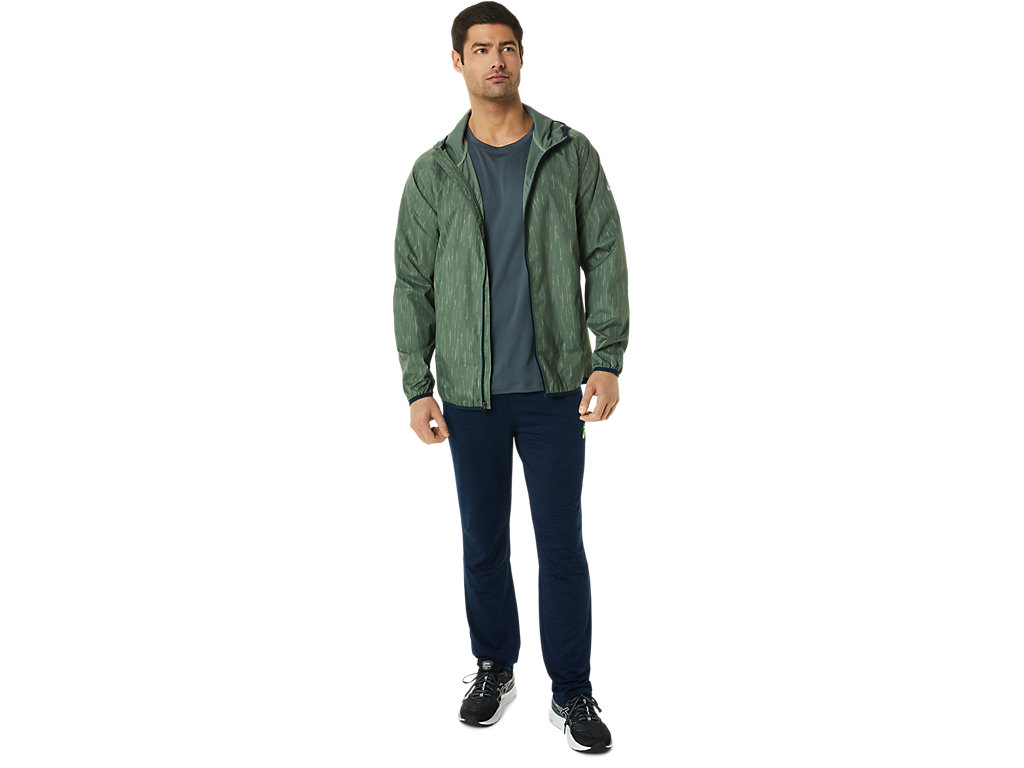 Men's Asics Packable Jackets Green / Blue | 4369-BZMIC