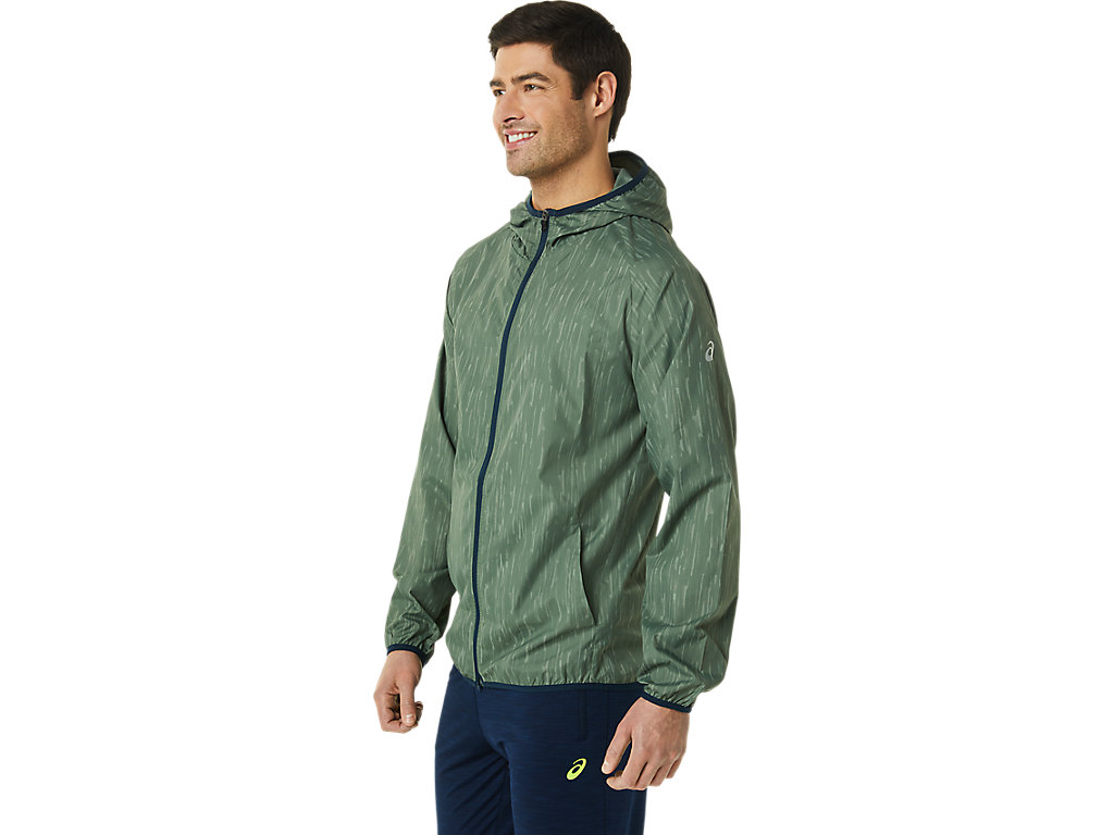 Men's Asics Packable Jackets Green / Blue | 4369-BZMIC