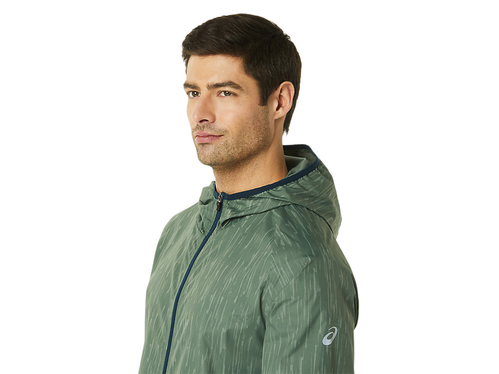 Men's Asics Packable Jackets Green / Blue | 4369-BZMIC