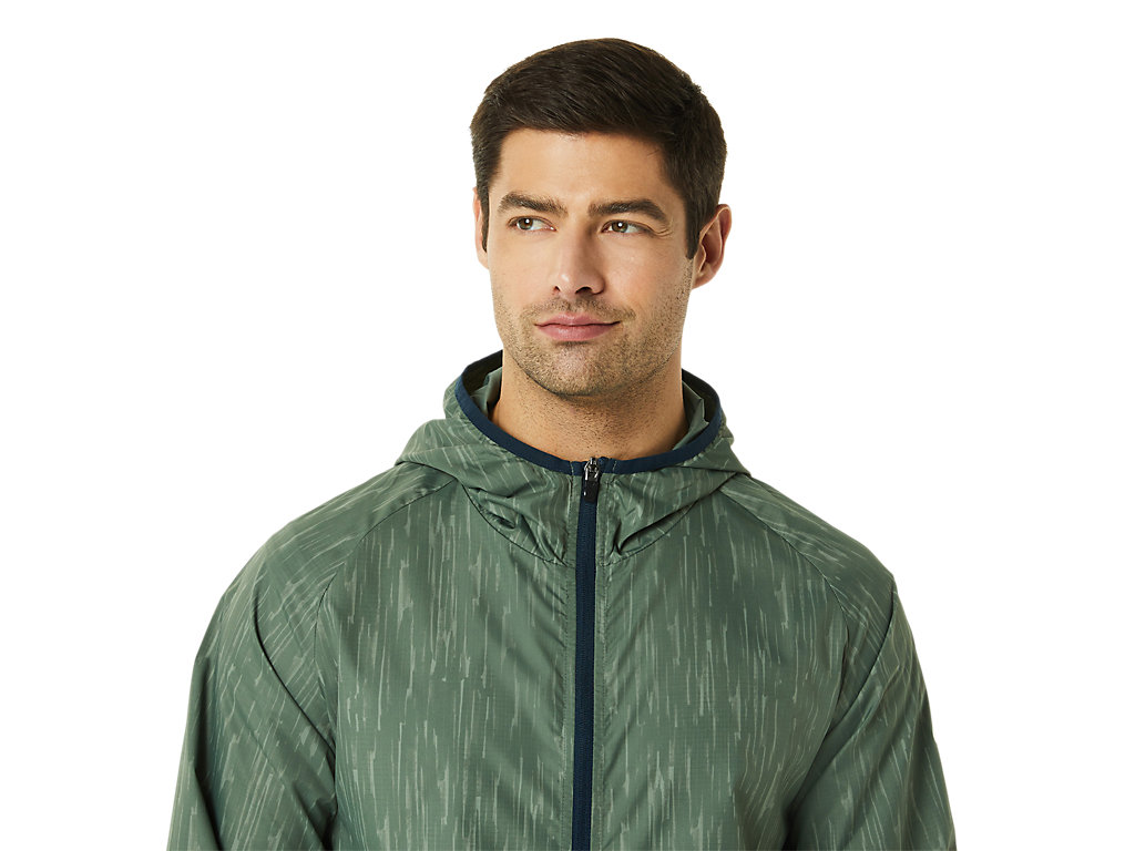 Men's Asics Packable Jackets Green / Blue | 4369-BZMIC