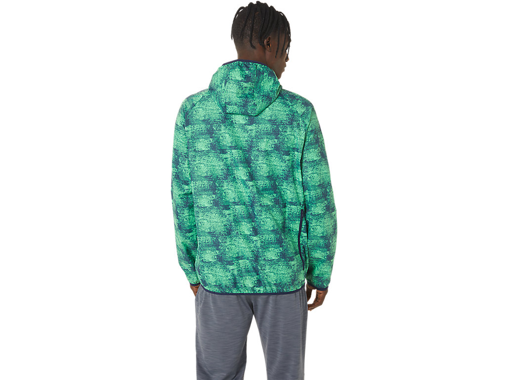 Men's Asics Packable Jackets Green / Navy | 2751-ZEAQP