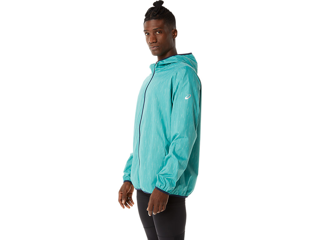 Men's Asics Packable Jackets Olive / Blue | 7295-KTIMW