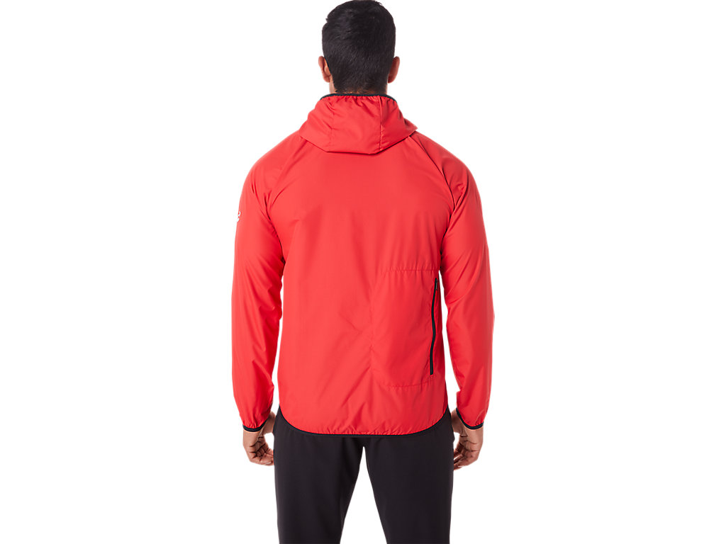 Men's Asics Packable Jackets Red / Black | 7134-IGSBY