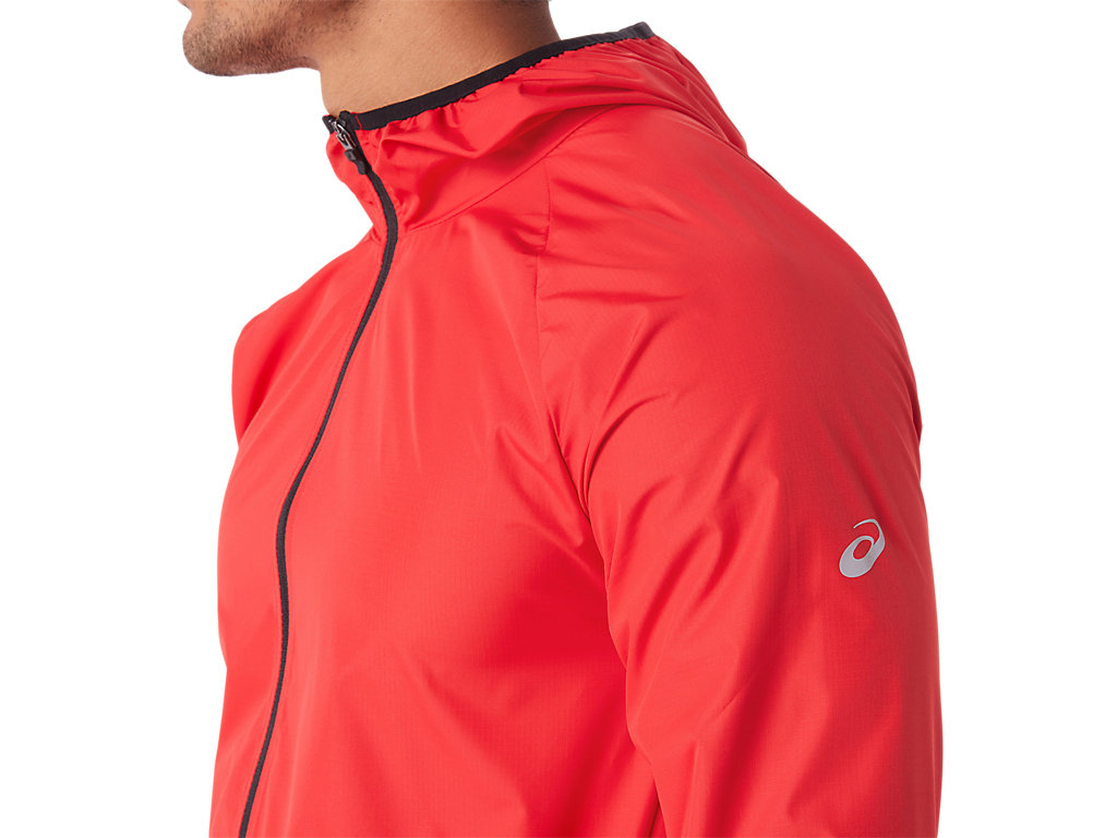 Men's Asics Packable Jackets Red / Black | 7134-IGSBY