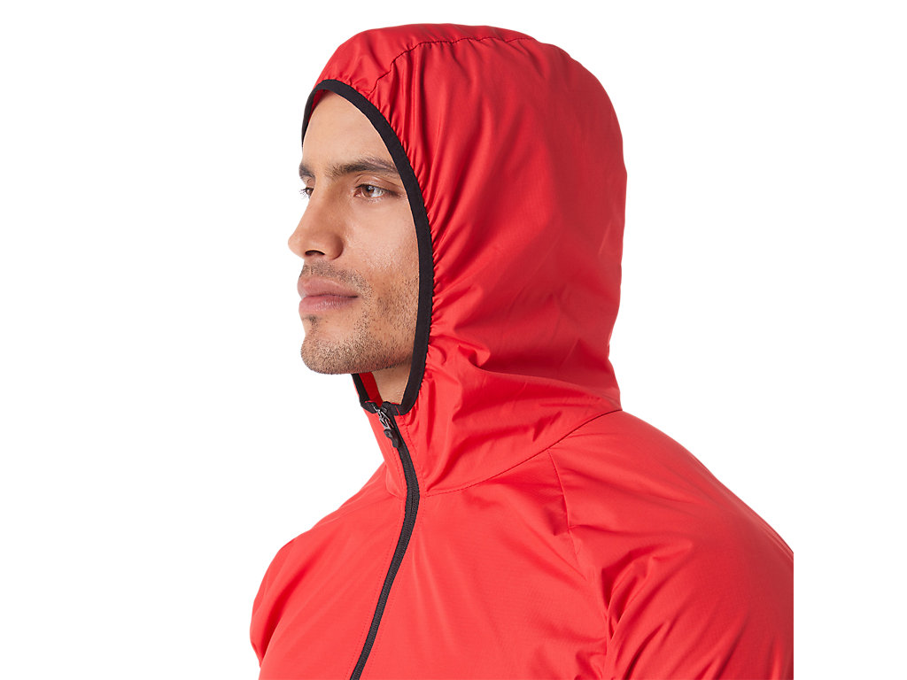 Men's Asics Packable Jackets Red / Black | 7134-IGSBY